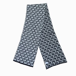 Michael Kors Reversible Acrylic Black and White Logo Scarf